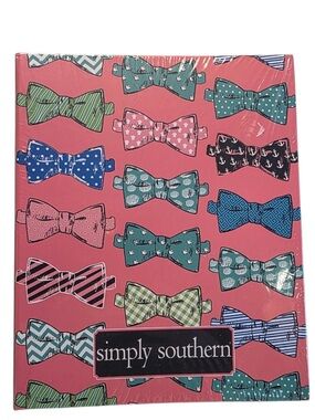 Simply Southern Notebook Journal Spiral Planner Pink Bowties Writing Gift